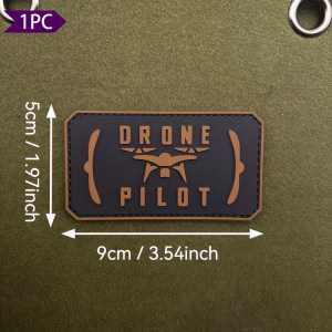 Brun Letter PVC Morale Patch – Drone Pilot Badge